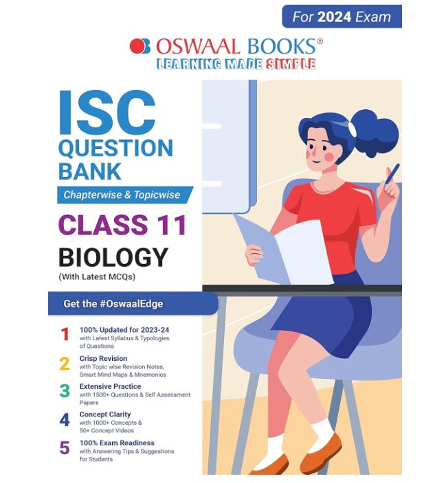 Oswaal ISC Question Bank Class 11 Biology Book (2024 Exam)